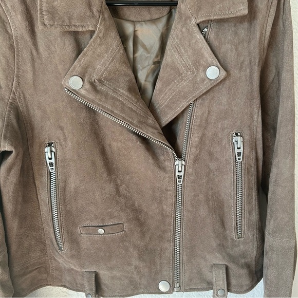 NWOT Blank NYC Tan Suede 100% Suede Leather Edgy, Moto, Grunge, Biker, Jacket - Picture 5 of 16